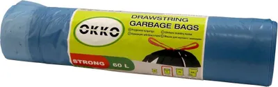 Produktbild von Müllbeutel Zugband 60L Müllsack mit Zugband Abfallsack Sack Säcke 10 Stück