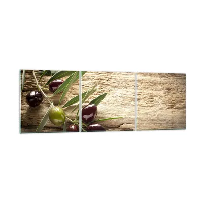 Produktbild von Bilder auf glas - Oliv italien aroma diät - 120x40cm - Glasbilder - Wandbilder - Kunstdruck - zum Aufhängen bereit - Wanddekoration aus Glas - Glas Bilder - Wandbild auf Glas - GCA120x40-2420