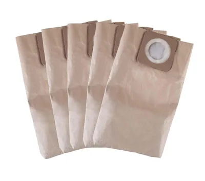 Produktbild von Scheppach Papier-Vakuumbeutel - Ø 60 mm | 25 - 30 L | 5 teilig | 1 Satz = 5 Stück | Passend für Nass- / Trockensauger