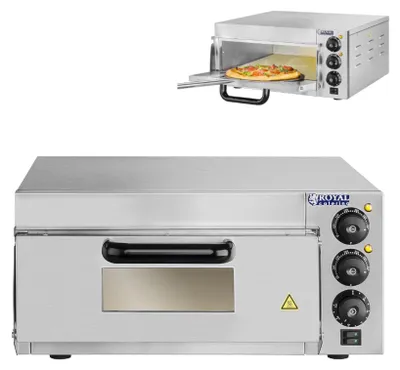 Zdjęcie produktu dla Piec Do Pizzy 1X40Cm Jednokomorowy 2000W 230V Timer 120Min Royal Catering