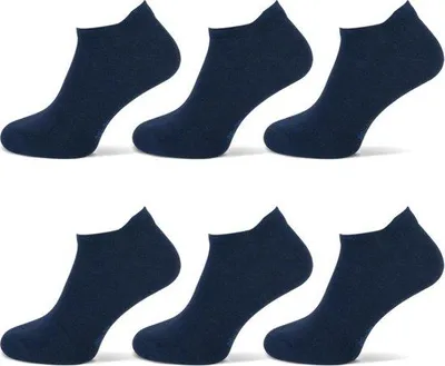 Produktbild von Bambus Sneaker Socken 6 Paar Marineblau Größe 43-46