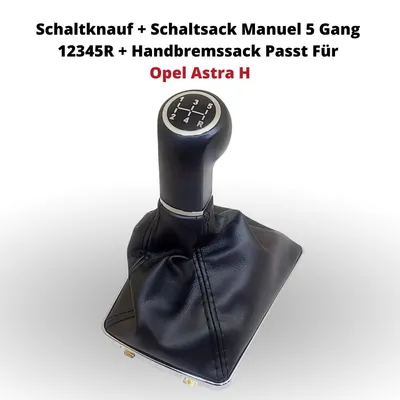 Immagine prodotto di Pomello del cambio + borsa del cambio Manuel 5 Speed 12345R + borsa del freno a mano per Opel Astra H