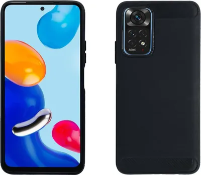 Obrázek produktu pro Silikonové pouzdro Carbon kompatibilní s XIAOMI REDMI NOTE 11 5G Case TPU Soft Mobile Phone Case Cover Protective Cover Black