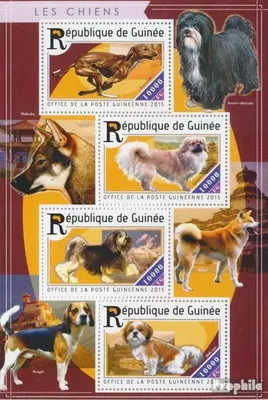 Produktbild von Briefmarken Guinea 2015 Mi 11068-11071 Kleinbogen (kompl. Ausgabe) postfrisch Hunde