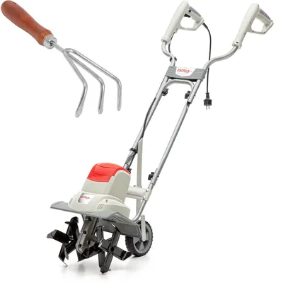 Produktbild von IKRA Elektro Motorhacke IEM 800S| 800 W | 30 cm Arbeitsbreite | Arbeitstiefe bis 20 cm | klappbarer Rahmen | inkl. Transportrad & Handgrubber