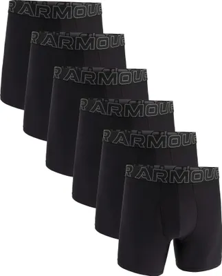Produktbild von UNDER ARMOUR Herren Boxershorts, 6er Pack - Performance Tech Boxer Briefs Solid 6 in, Stretch, einfarbig Schwarz 3XL