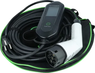 Produktbild von vhbw Ladekabel Typ 2 zu Typ F CEE 7/7 kompatibel mit Fiat 500 Elektro, 500x, E-Doblo, 600, 500 Electric Elektroauto, 1-phasig, 16 A, 3,5 kW, 10 m