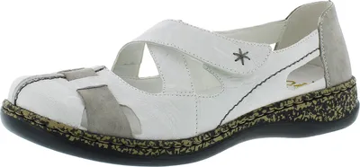 Produktbild von Rieker Damen Ballerinas Halbschuhe Leder 46367-80, Größe:36 EU, Farbe:Weiß