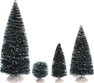 Image de Pièces de village de Noël, 9 pièces. Décorations. Arbres de Noël/arbres. Les pièces du village de Noël créent des arbres