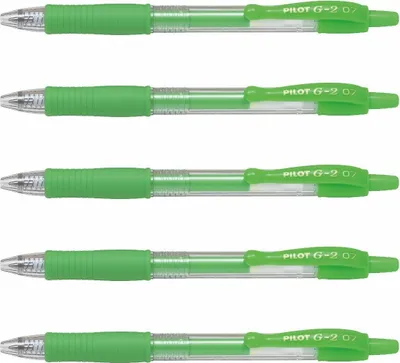 Produktbild von Pilot G2-07 Gelschreiber Neongrün - 5er-Set