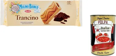 Produktbild von 3x Mulino Bianco Trancino Snack ohne Zusatzstoffe und Konservierungsstoffe 12 Kuchen Stück 396 g + Italian gourmet polpa 400g
