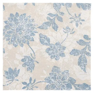 Produktbild von Servietten "ROYAL Collection" 1/4-Falz 40 cm x 40 cm arktikblau "Flowers"