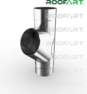 Produktbild von Fallrohrabzweig Y Stück von Roofart ( verzinkt ) Größe 87 mm / 87 mm