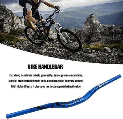 Produktbild von Famanu MTB Mountainbike Lenker - Aluminium 318x720mm Riser Bar blau