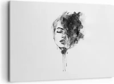 Produktbild von Bild auf Leinwand - Leinwandbild - Einteilig - Frau Gesicht Abstraktion - 100x70cm - Wand Bild - Wanddeko - Wandbilder - Leinwanddruck - Bilder - Wanddekoration - Leinwand bilder - AA100x70-4934