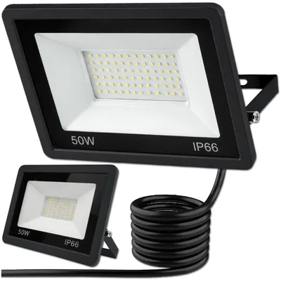 Produktbild von KRUMAD LED Strahler mit Bewegungsmelder Außen 50W – Außenstrahler für Hof, Garage & Einfahrt – Automatische Sicherheitsbeleuchtung