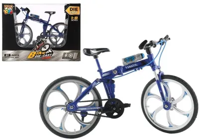 Obrázek produktu pro Kovový model horského kola, měřítko 1:8, modrá barva