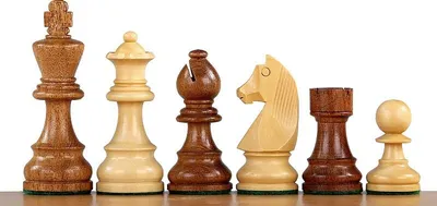 Immagine prodotto di Figure di scacchi Timeless (tedesco) in legno di acacia indiana/faggio da 3,5 pollici con hetman aggiuntivi