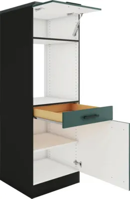 Produktbild von Optifit Backofenhochschrank mit Tür Verona405 BxTxH 60 x 60 x 174,4 cm grün matt zerlegt Anschlag reversibel KUVE MHB606