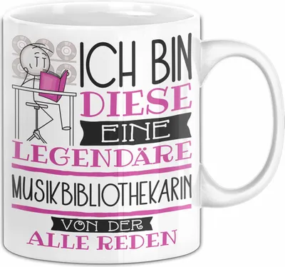 Produktbild von Musikbibliothekarin Tasse Geschenk Ich Bin Diese Eine Legendäre Musikbibliothekarin Von Der Alle Reden Geschenkidee Geburtstag Weihnachten (Weiß)
