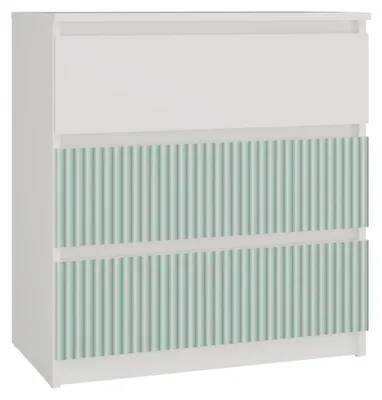 Obrázek produktu pro Topeshop M3 FR MINT, Mátová barva, Bílá, 3 zásuvka/zásuvek, Dřevotřískové desky, 700 mm, 400 mm, 750 mm
