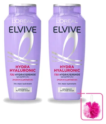 Productafbeelding van 2 x L'Oréal Paris Elvive Hydra Hyaluronic Shampoo - 250 ml - Voordeelverpakking - 2 stuks