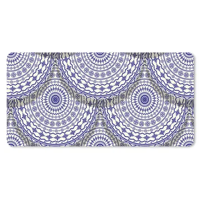 Produktbild von MuchoWow® Schreibtischunterlage Design - Delfter Blau - Muster 80x40 cm - XXL Mauspad - Gaming Mauspad