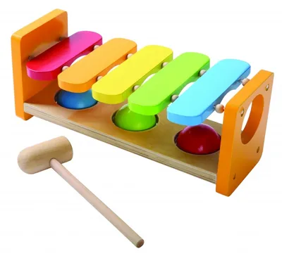 Produktbild von 2-in-1 Musik-Hammerbank mehrfarbig 25 cm