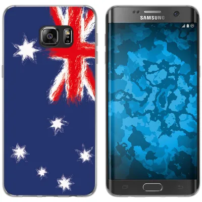 Produktbild von PhoneNatic Case kompatibel mit Samsung Galaxy S7 Edge Silikon-Hülle WM Australien M2