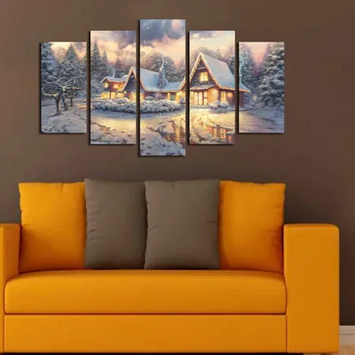 Produktbild von Wallity, 5PMDFNOEL- CST1901, Bunt, Leinwandbilder, 105 x 60 cm, 100% MDF (Dicke: 3 mm)
