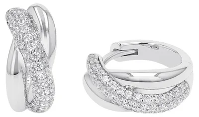 Produktbild von JOOP! Damen Creolen 2040545 Silber 925 synth. Zirkonia