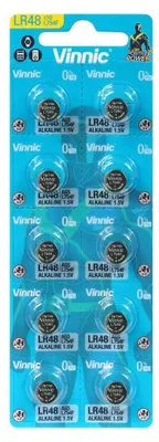 Produktbild von Alkaline Mini-Knopfbatterie Vinnic G5 / LR48 / AG5 Blisterpackung mit 10 Stck