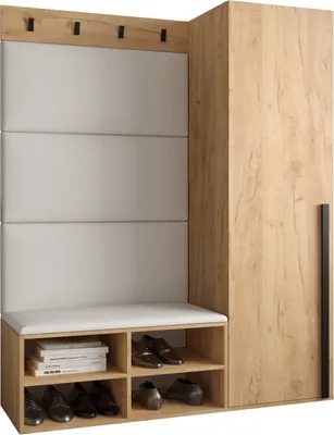Produktbild von Garderobe MIRO Set 6 mit gepolsterten Paneelen Industrial Design