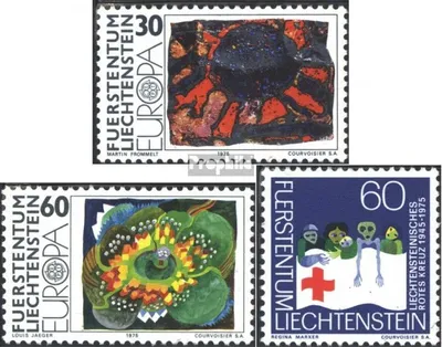 Produktbild von Briefmarken Liechtenstein 1975 Mi 623-624,629 (kompl.Ausg.) gestempelt Europa