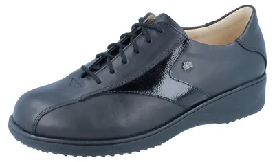 Produktbild von FINN COMFORT Beirut Damen Halbschuh Schnürschuh schwarz Glattleder - Größe: UK 3,5