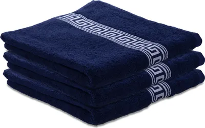 Produktbild von Badetuch GREEK 70x130 cm dunkelblau, 100% Baumwolle