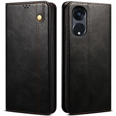 Image de Etui pour OPPO A98 5G/ Reno8 T 5G, étui en cuir avec fonction stand noir