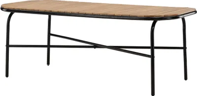 Obrázok produktu pre FURNLUX Jedálenský stôl Holmbeck Brown And Black 90 cm / Hlavná farba: hnedá / Rozmery: 90 x 200 x 75 cm