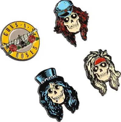 Zdjęcie produktu dla Erik Editores Guns N Roses Zestaw 4 przypinek Wielokolorowy Wielokolorowy Jeden rozmiar
