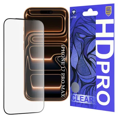 Obrázek produktu pro Lito - HD Pro Clear ochranné sklo pro iPhone 17 Pro Max – černé