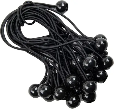 Obrázok produktu pre 25 Spanngummi mit Kugel für Banner Schwarz,20cm,Planen,Pavillions, Zelte|Planenspanner,Gummispanner,Spanngummis,Expanderschlingen, Zeltgummis