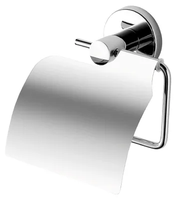 Produktbild von FELCE Plus Toilettenpapierhalter mit Deckel für das Badezimmer, Chrom, Edelstahl, selbstklebend, ohne Bohren, 13,5 x 5,5 x 14,5 cm