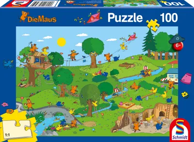 Immagine prodotto di Schmidt Spiele Die Maus Im Spielpark, Kinderpuzzle, Kinder Puzzle, Kinderpuzzles, 100 Teile, 56395