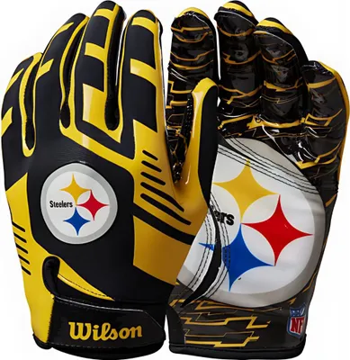 Immagine prodotto di Guanti Wilson Youth NFL Stretch Fit Squadra Pittsburgh Steelers