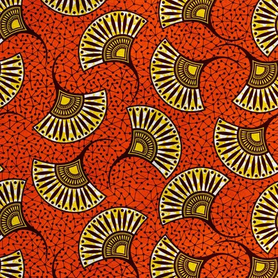Immagine prodotto di Tessuto di velluto reale in poliestere per cucire - motivo astratto africano