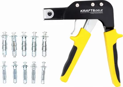 Produktbild von Crimpmaschine KD10574 für Gipskarton und Hohlwanddübel, inkl. Molly-Stifte Gr. 5 & 6