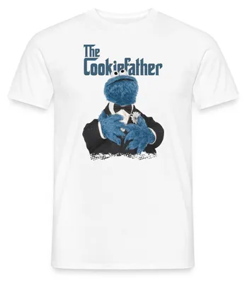 Produktbild von Spreadshirt Sesamstraße The Cookiefather Männer T-Shirt, 3XL, Weiß