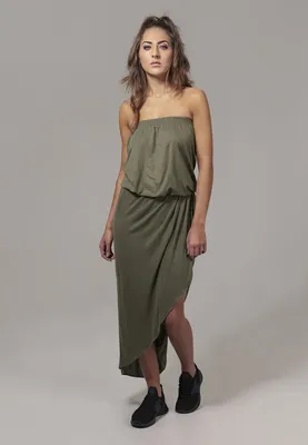 Zdjęcie produktu dla Urban Classics Ladies - Wiskozowa koszulka bandeau Kleid paleleaf - 3XL