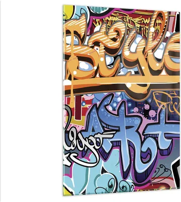 Produktbild von Bilder auf glas - Einteilig - Graffiti modern - 80x120cm - Glasbilder - Wandbilder - Bilder - zum Aufhängen bereit - Wanddekoration aus Glas - Glas Bilder - Wandbild auf Glas - GPA80x120-3578