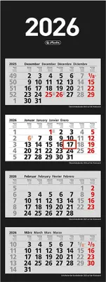 Produktbild von Herlitz 4-Monats-Wandkalender 2026